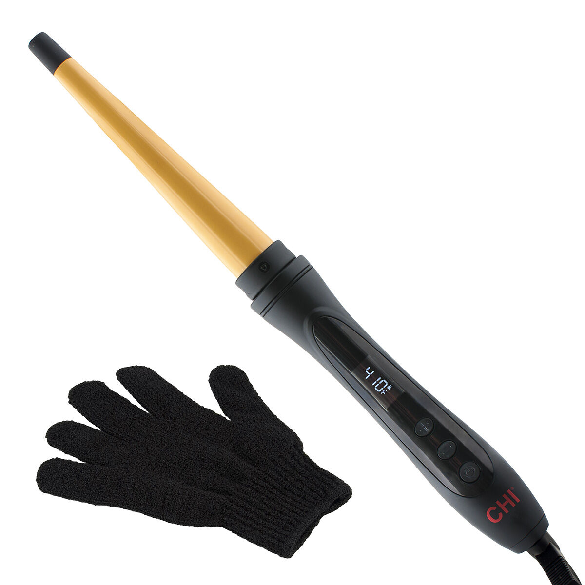 CHI Tourmaline Ceramic Tapered Curling Wand Onyx Black